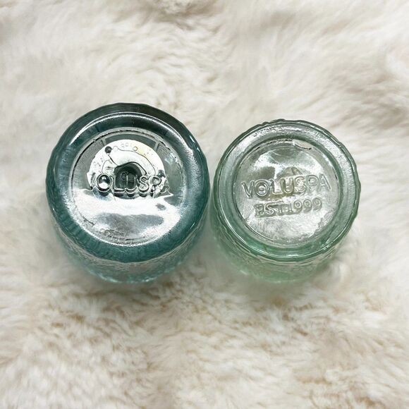 🔮 5/$25 Set of 2 Empty Voluspa French Cade Lavender Mini Candle‎ Jars - Picture 5 of 5